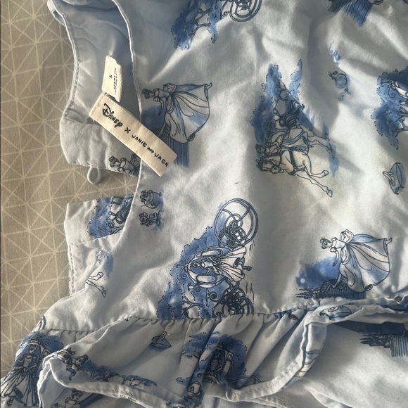 Janie and Jack Blue Ruffle Kids Dress - Picture 2 of 3